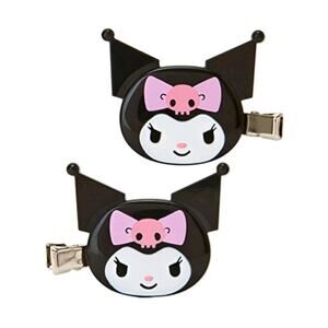 Sanrio Kuromi Hair Clip Barrette Pin 2pc Cute Kawaii Women Girls